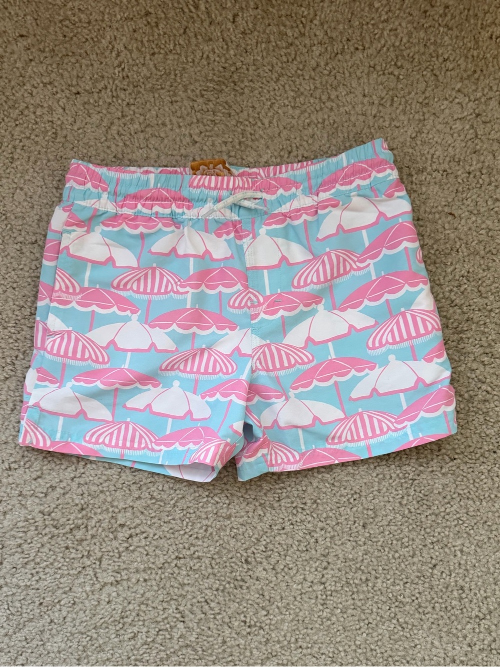 The Beaufort Bonnet Company Tortola Swim Trunks in Taylor Bay Brellas sz 7